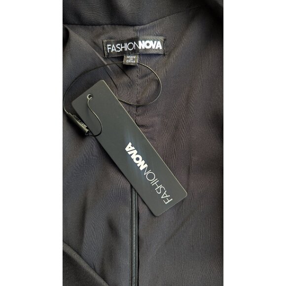 💜NWT Black Wrap Dress – Ruched, Asymmetrical Drape - Picture 7 of 11